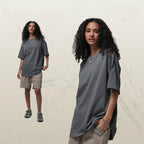 Mens Casual Vintage 100%Cotton Oversized T-shirt D-AR002
