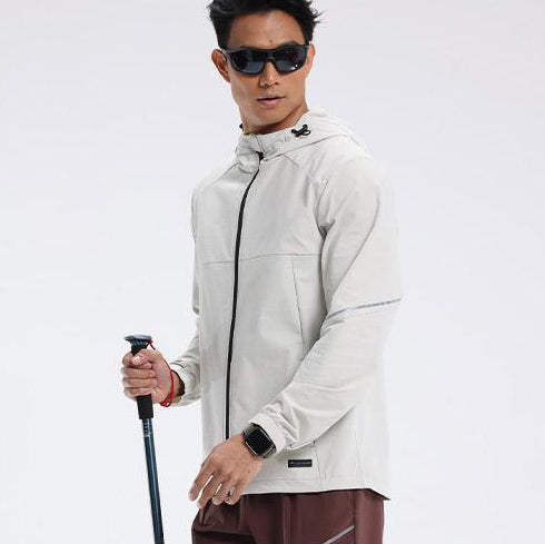 Mens Workout Activewear 88%Nylon 12%Spandex Jacket D42182 print logo 21