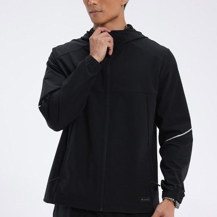 Mens Workout Activewear 88%Nylon 12%Spandex Jacket D42182 print logo 15