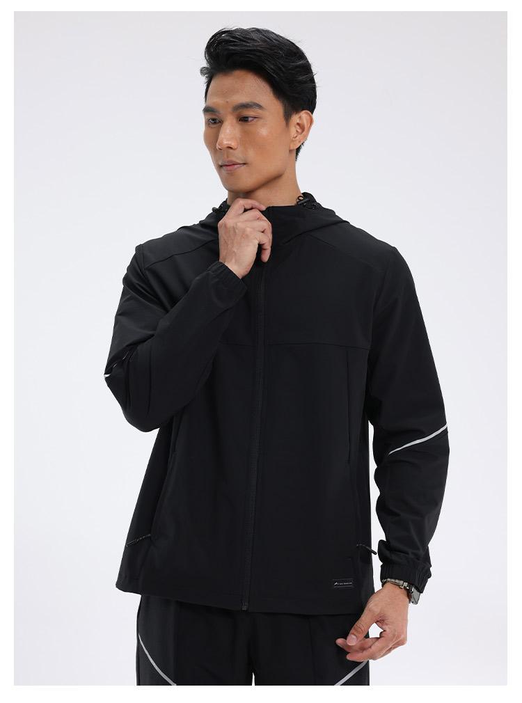 Mens Workout Activewear 88%Nylon 12%Spandex Jacket D42182 print logo 40