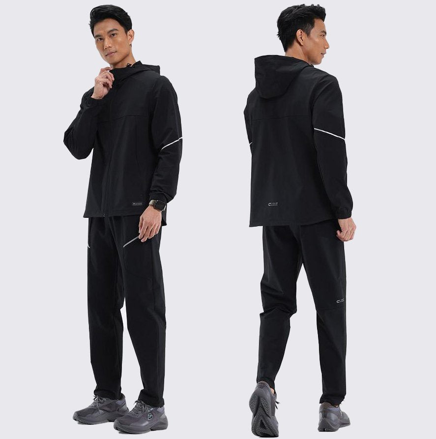 Mens Workout Activewear 88%Nylon 12%Spandex Jacket D42182 print logo 16