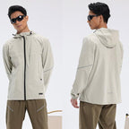 Mens Workout Activewear 88%Nylon 12%Spandex Jacket D42182 print logo 20