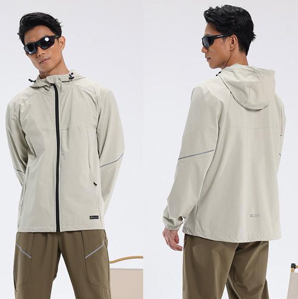 Mens Workout Activewear 88%Nylon 12%Spandex Jacket D42182 print logo 20
