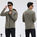Mens sports fitness 80%Polyester   20%Spandex jacket D42188 print logo 17