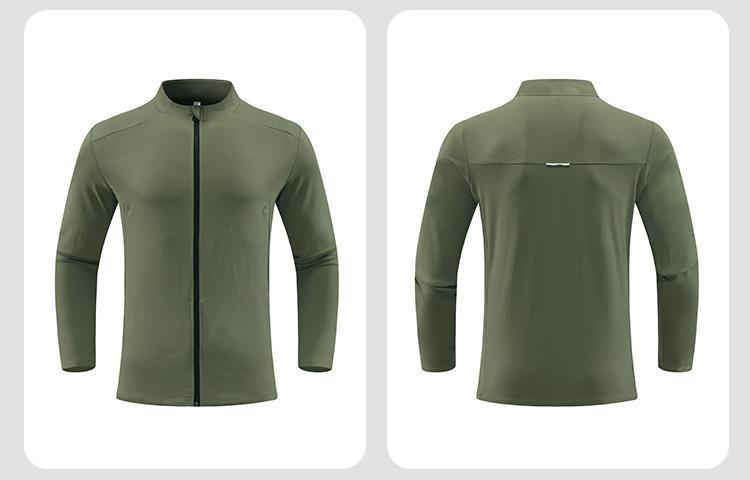 Mens sports fitness 80%Polyester   20%Spandex jacket D42188 print logo 29