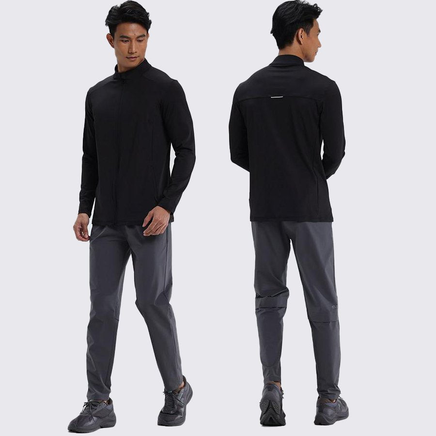 Mens sports fitness 80%Polyester   20%Spandex jacket D42188 print logo 21