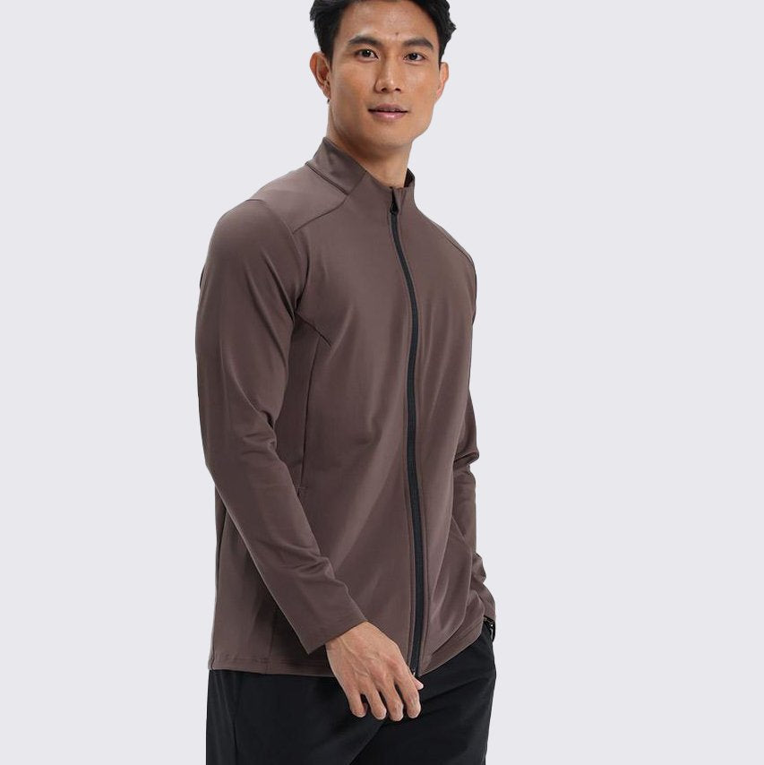 Mens sports fitness 80%Polyester   20%Spandex jacket D42188 print logo 18