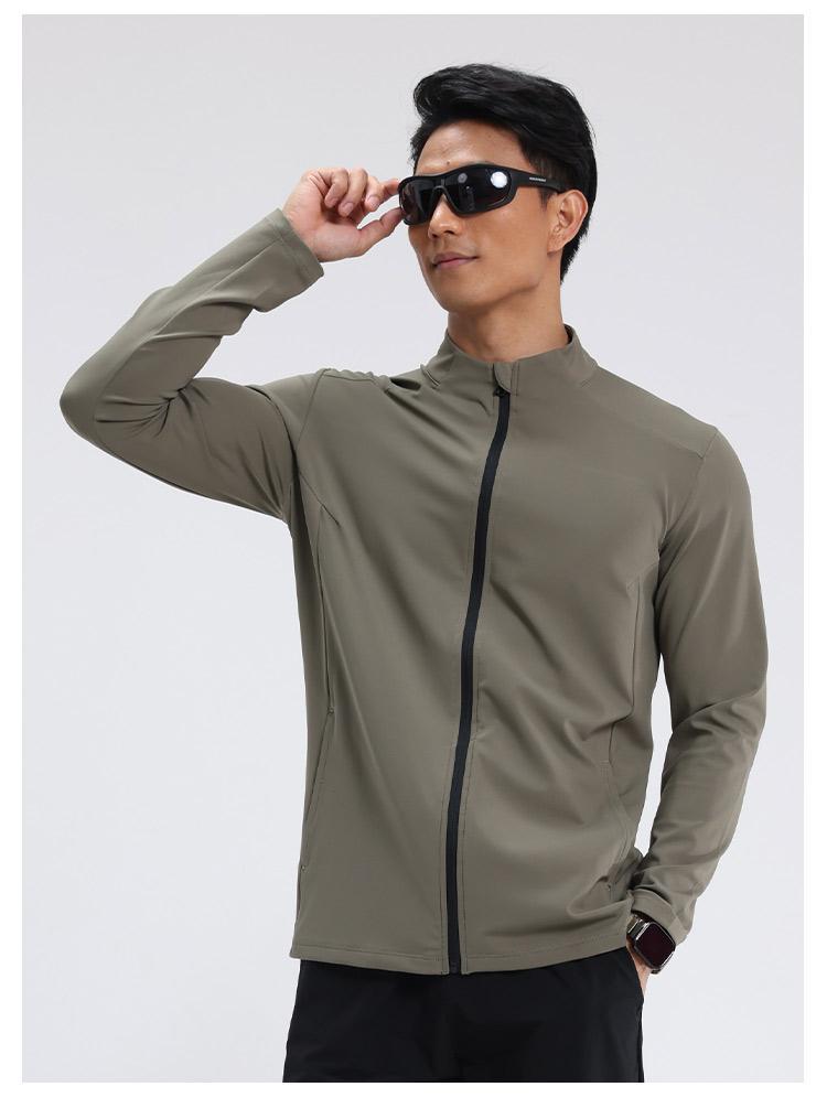 Mens sports fitness 80%Polyester   20%Spandex jacket D42188 print logo 38