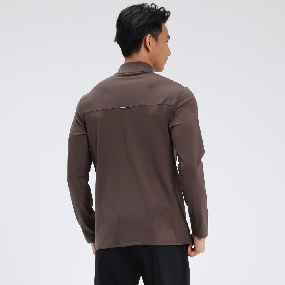 Mens sports fitness 80%Polyester   20%Spandex jacket D42188 print logo 2