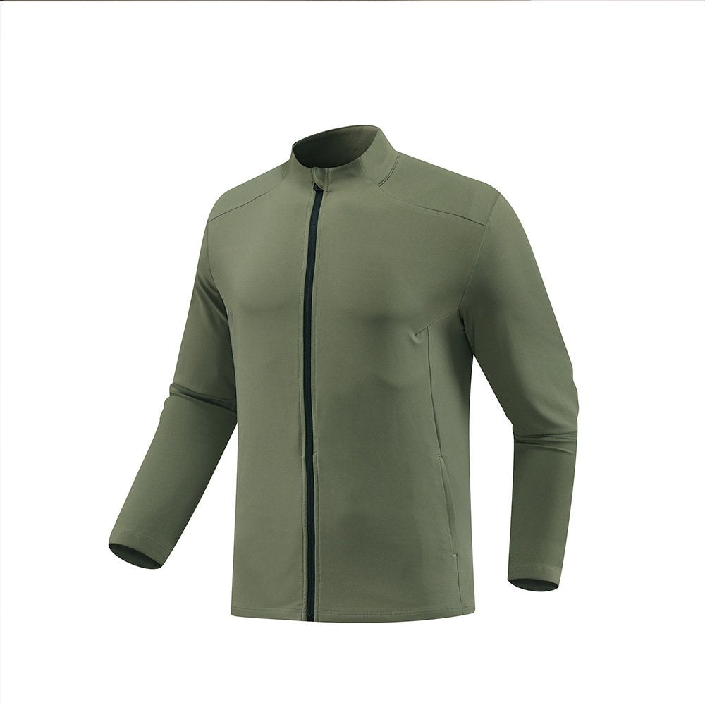 Mens sports fitness 80%Polyester   20%Spandex jacket D42188 print logo 10
