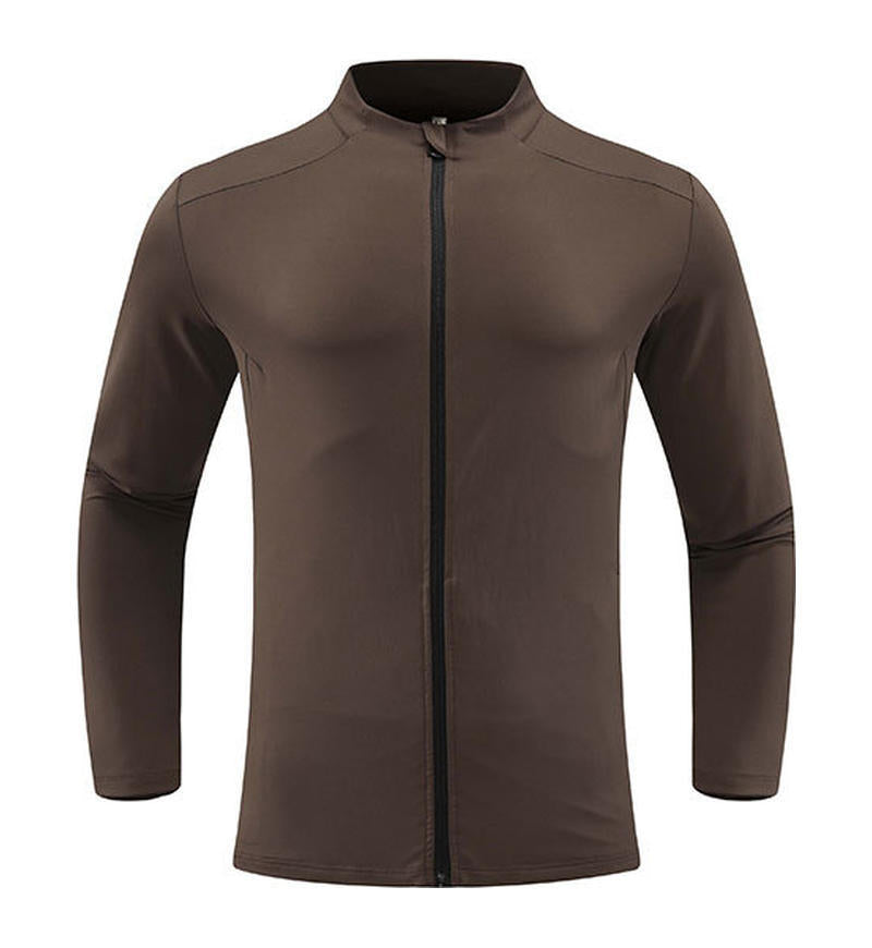 Mens sports fitness 80%Polyester   20%Spandex jacket D42188 print logo 3