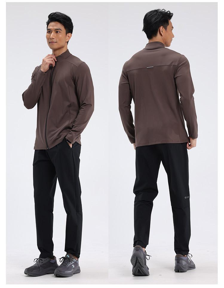 Mens sports fitness 80%Polyester   20%Spandex jacket D42188 print logo 35