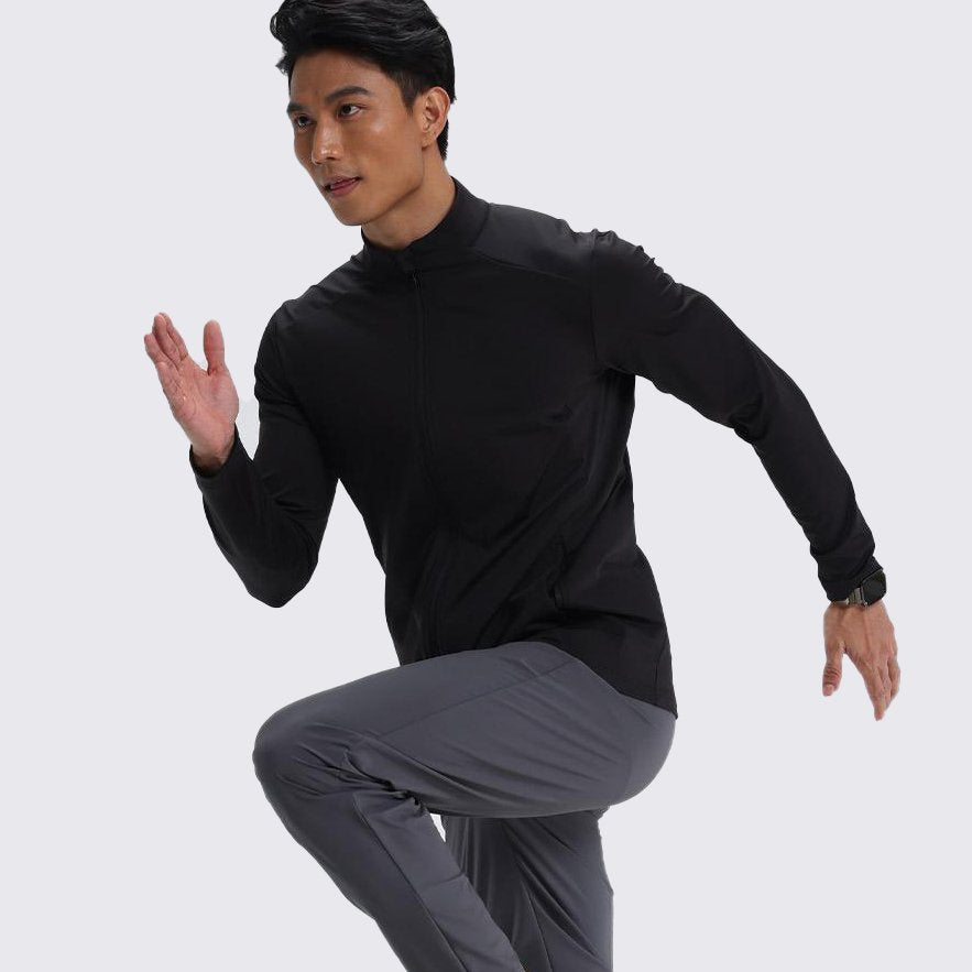 Mens sports fitness 80%Polyester   20%Spandex jacket D42188 print logo 20