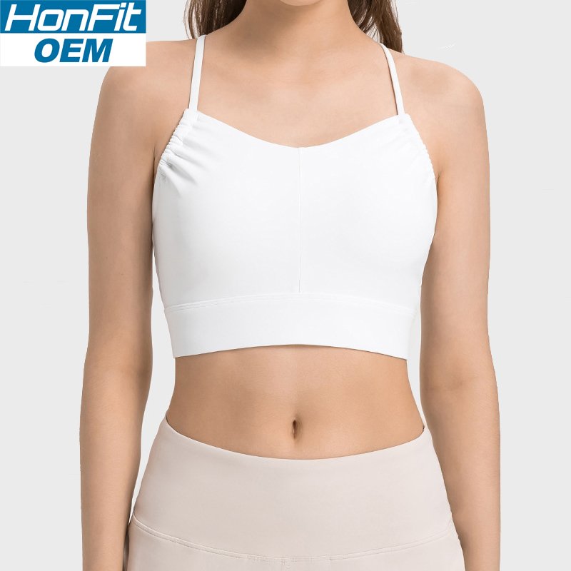 Womens Yoga Activewear 80%nylon 20%spandex Sports Bra DAW020 print logo 9