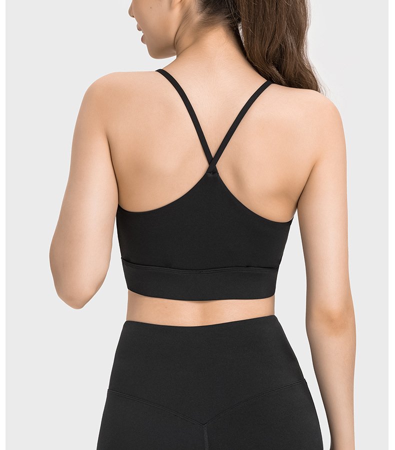 Womens Yoga Activewear 80%nylon 20%spandex Sports Bra DAW020 print logo 46