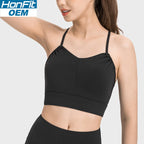 Womens Yoga Activewear 80%nylon 20%spandex Tank Top DAW020 print logo 3