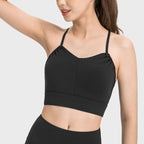 Womens Yoga Activewear 80%nylon 20%spandex Sports Bra DAW020 print logo 24