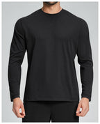 Mens Gym Training 100%polyester Long Sleeve Shirt DD-ECX5091 print logo 17