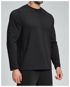 Mens Gym Training 100%polyester Long Sleeve Shirt DD-ECX5091 print logo 18