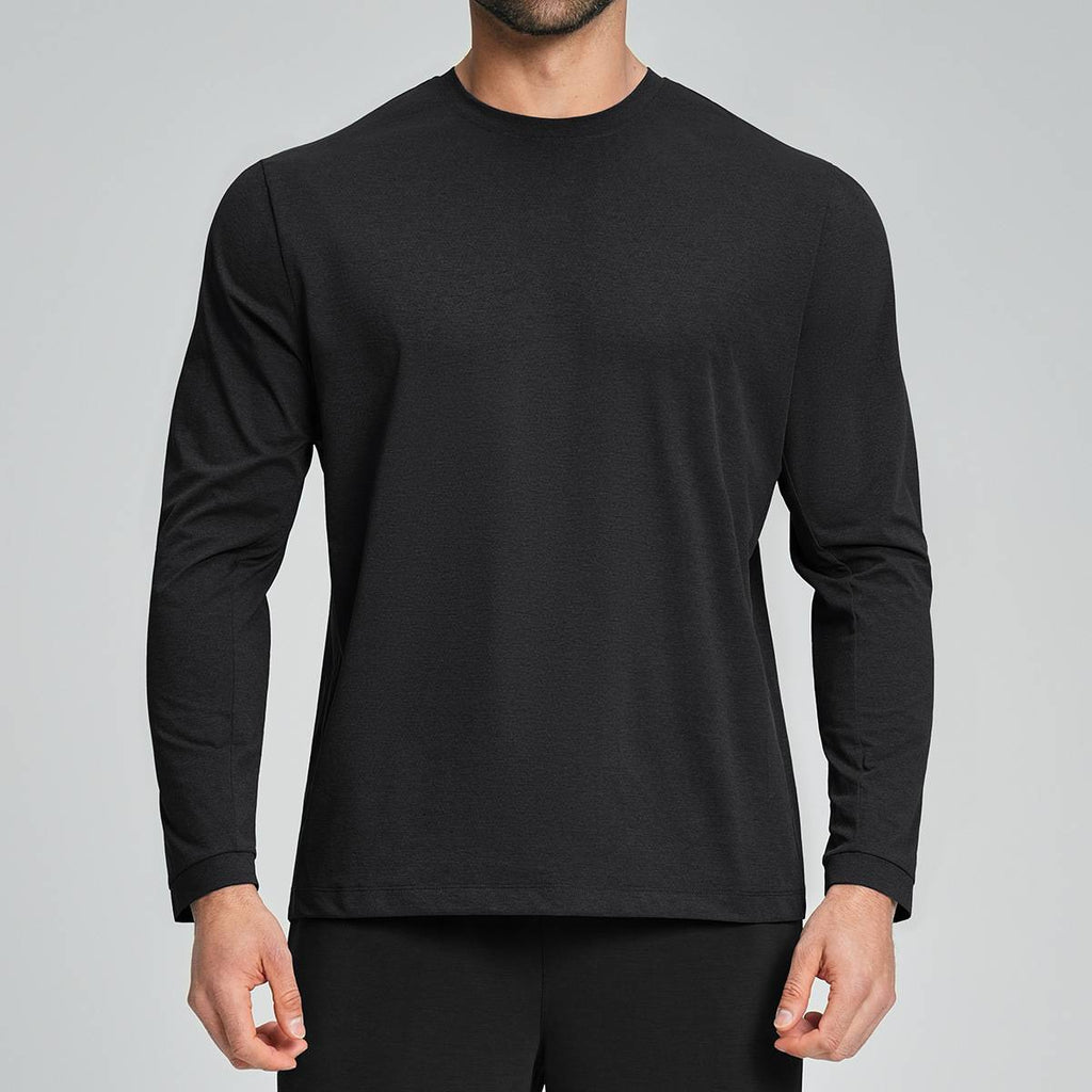 Mens Gym Training 100%polyester Long Sleeve Shirt DD-ECX5091 print logo 1