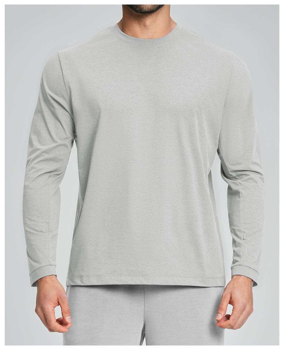 Mens Gym Training 100%polyester Long Sleeve Shirt DD-ECX5091 print logo 22