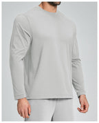 Mens Gym Training 100%polyester Long Sleeve Shirt DD-ECX5091 print logo 23