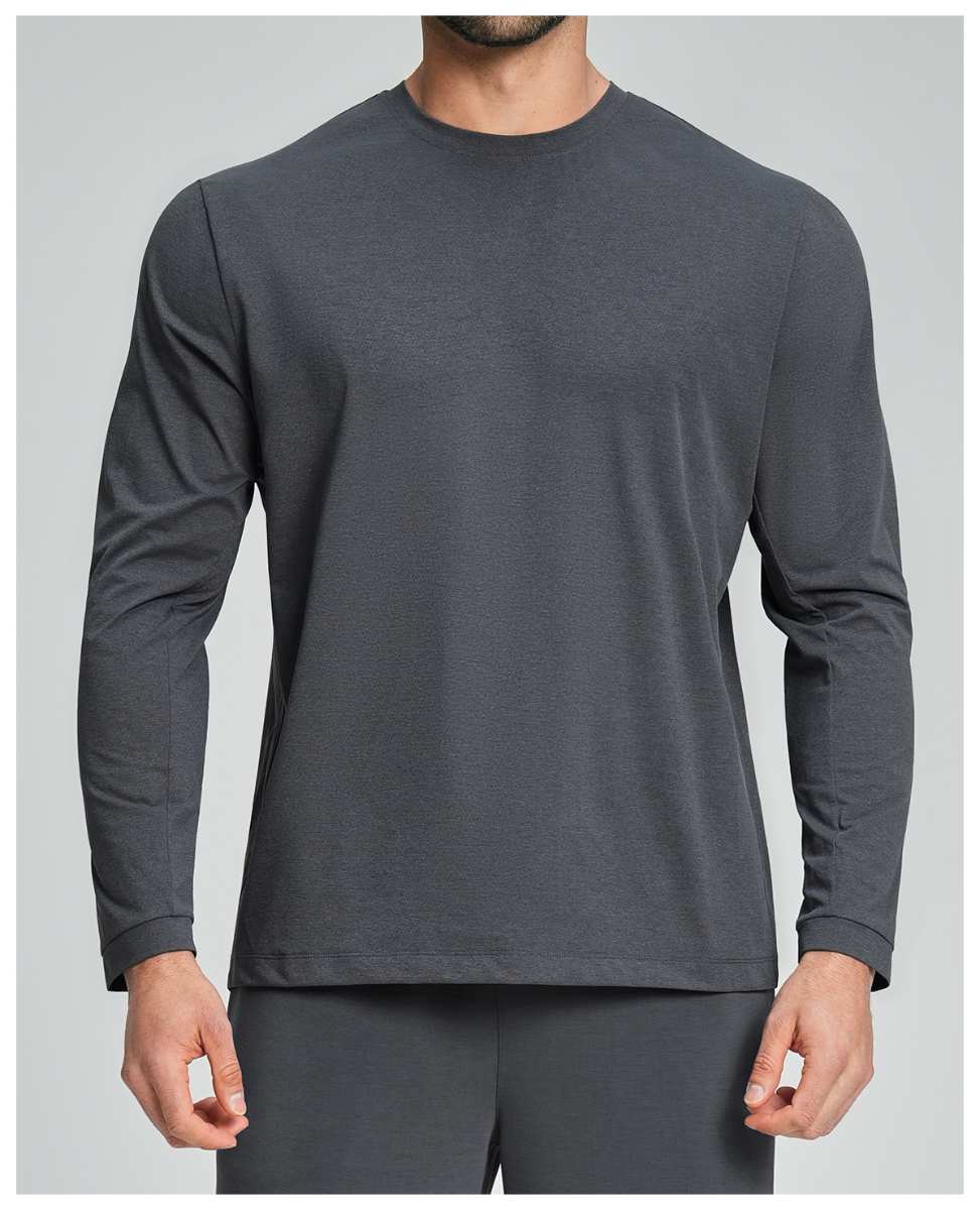 Mens Gym Training 100%polyester Long Sleeve Shirt DD-ECX5091 print logo 27