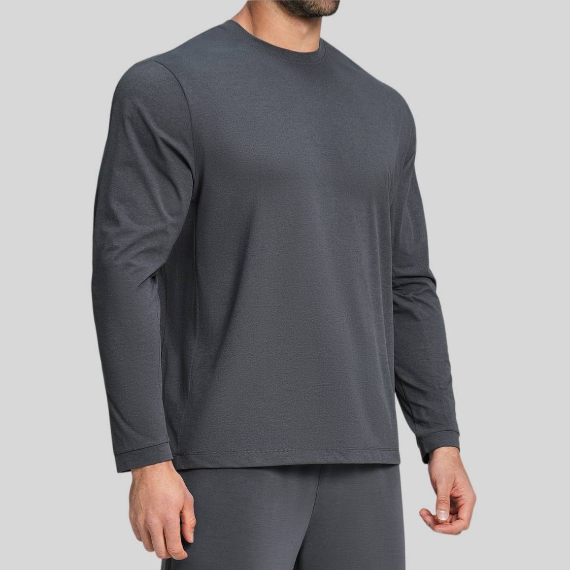 Mens Gym Training 100%polyester Long Sleeve Shirt DD-ECX5091 print logo 28