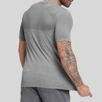 Mens Sports Fitness 64%nylon 36%polyester Tshirt DD-EDX1110 print logo 15