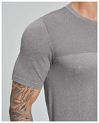 Mens Sports Fitness 64%nylon 36%polyester Tshirt DD-EDX1110 print logo 16