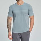 Mens Sports Fitness 64%nylon 36%polyester Tshirt DD-EDX1110 print logo 2