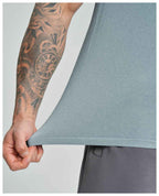 Mens Sports Fitness 64%nylon 36%polyester Tshirt DD-EDX1110 print logo 21
