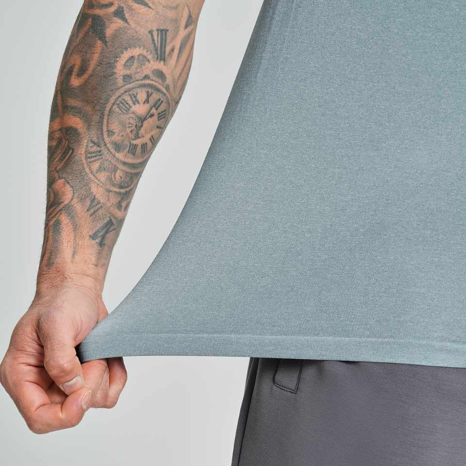 Mens Sports Fitness 64%nylon 36%polyester Tshirt DD-EDX1110 print logo 7