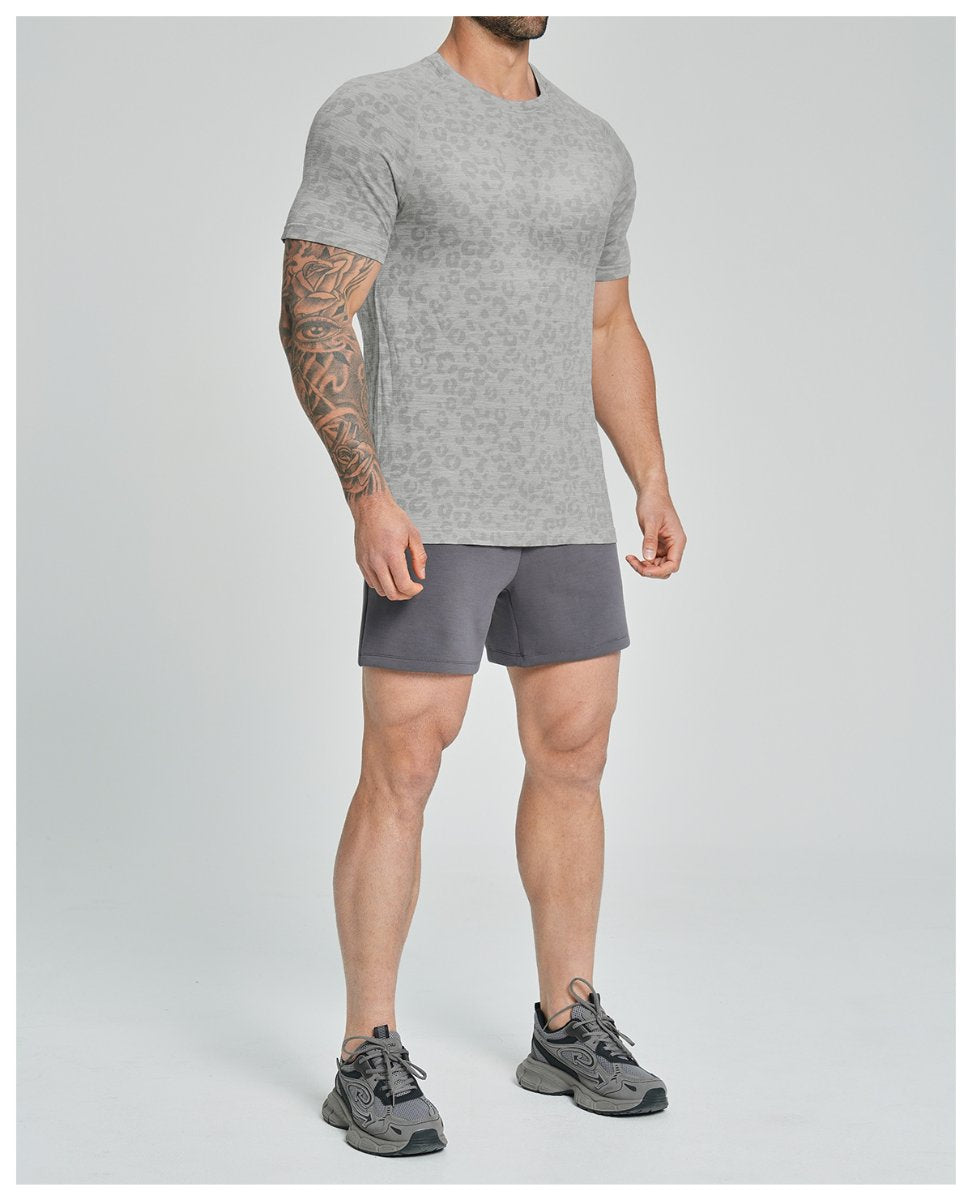Mens Fitness Running 62%nylon 38%polyester Tshirt DD-EDX1112 print logo 11