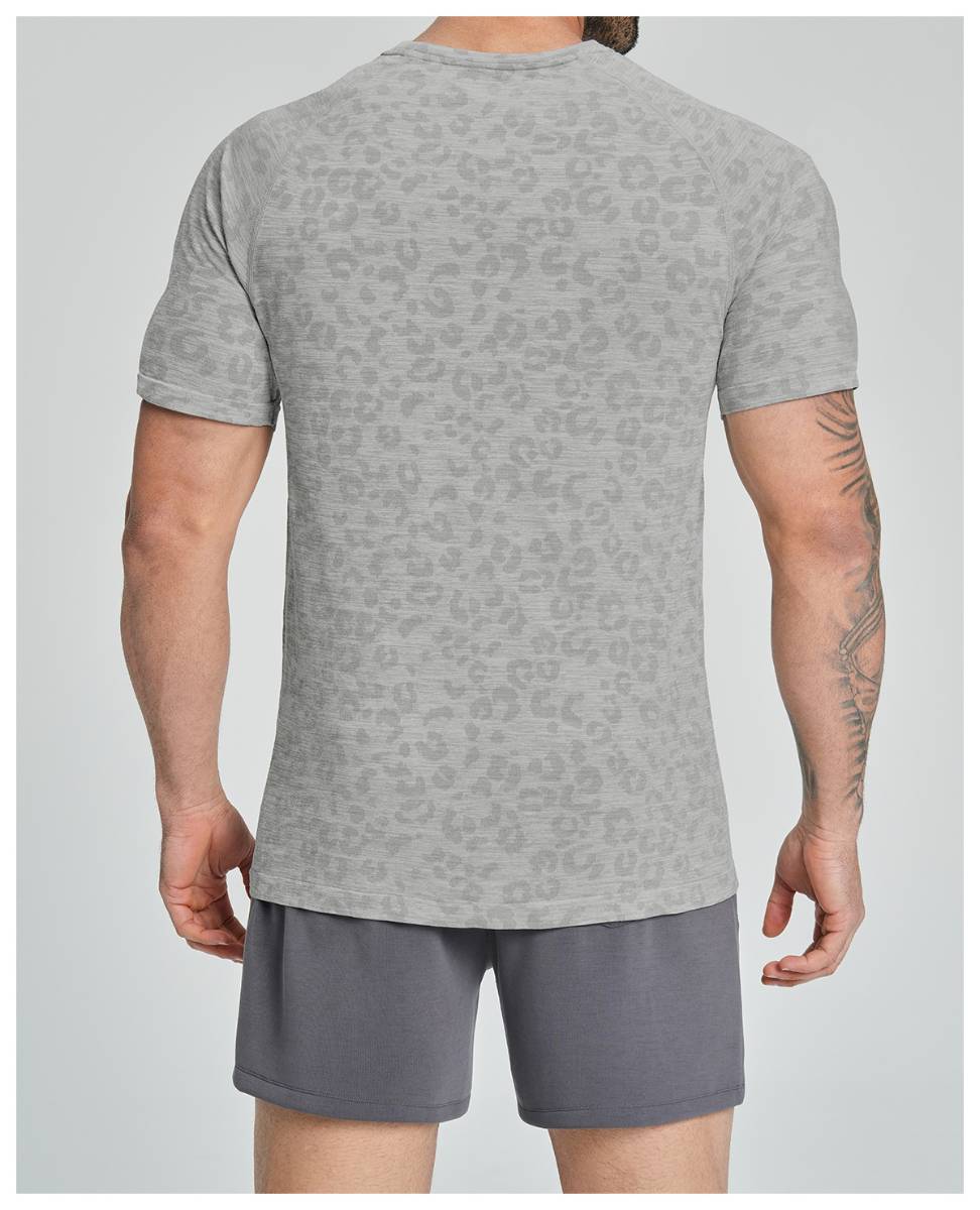 Mens Fitness Running 62%nylon 38%polyester Tshirt DD-EDX1112 print logo 14