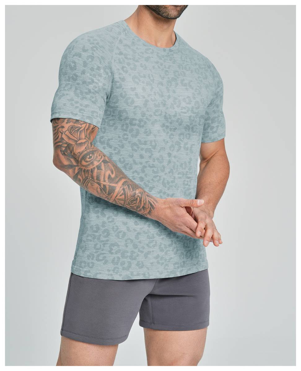 Mens Fitness Running 62%nylon 38%polyester Tshirt DD-EDX1112 print logo 18