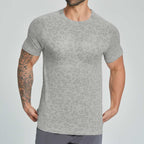 Mens Fitness Running 62%nylon 38%polyester Tshirt DD-EDX1112 print logo 2