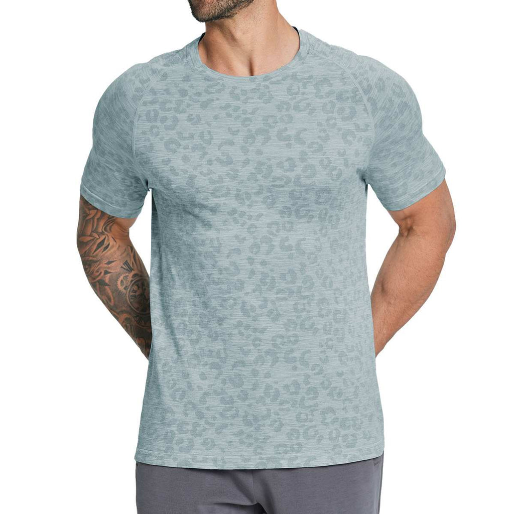 Mens Fitness Running 62%nylon 38%polyester Tshirt DD-EDX1112 print logo 7