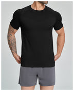Mens Sports Running 90%nylon 10%spandex Tshirt DD-EDX1119 print logo 18