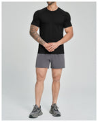 Mens Sports Running 90%nylon 10%spandex Tshirt DD-EDX1119 print logo 19