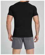Mens Sports Running 90%nylon 10%spandex Tshirt DD-EDX1119 print logo 21