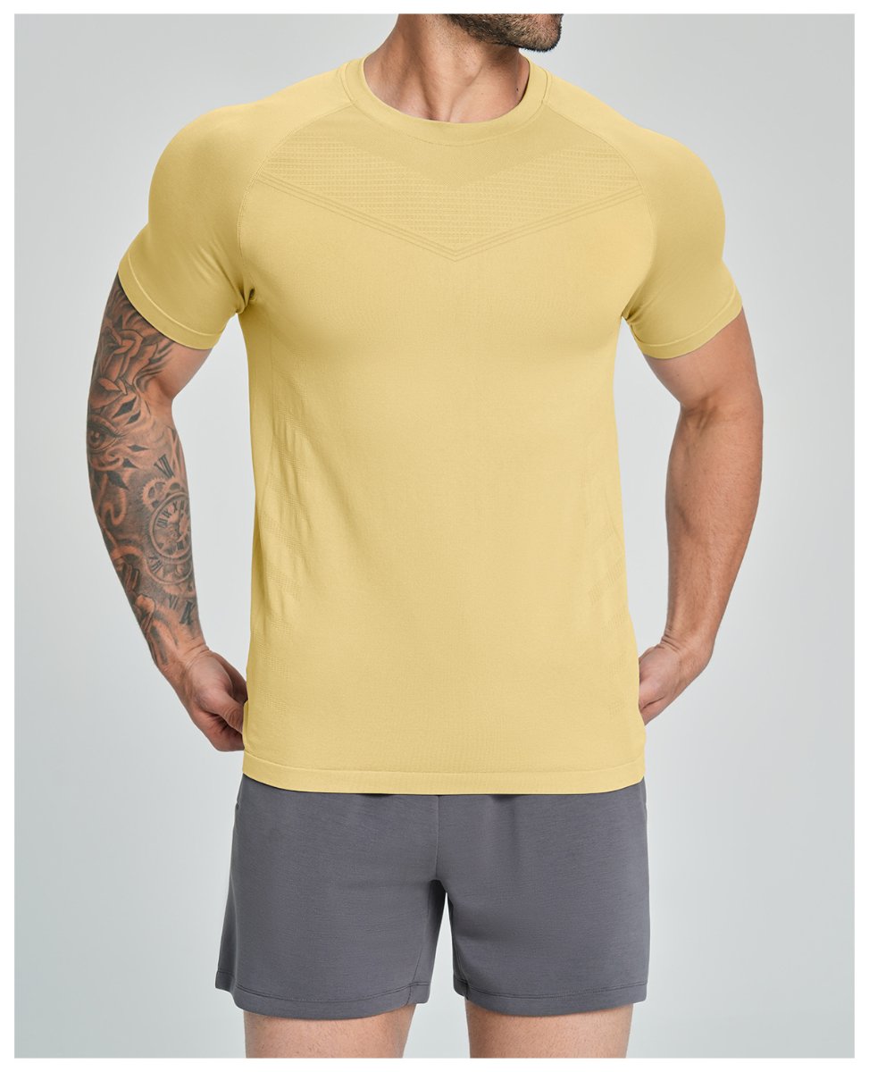 Mens Sports Running 90%nylon 10%spandex Tshirt DD-EDX1119 print logo 24