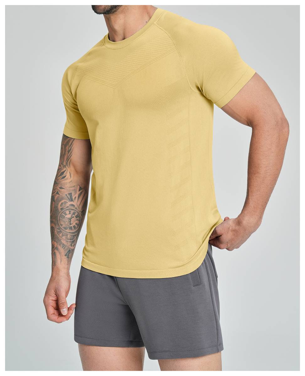 Mens Sports Running 90%nylon 10%spandex Tshirt DD-EDX1119 print logo 25