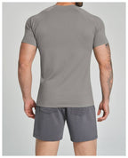 Mens Sports Running 90%nylon 10%spandex Tshirt DD-EDX1119 print logo 31