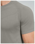 Mens Sports Running 90%nylon 10%spandex Tshirt DD-EDX1119 print logo 32