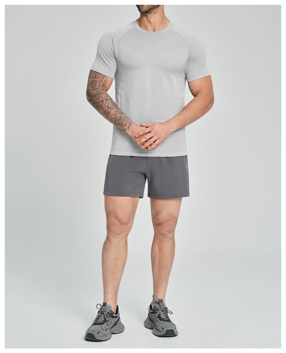 Mens Sports Running 90%nylon 10%spandex Tshirt DD-EDX1119 print logo 33
