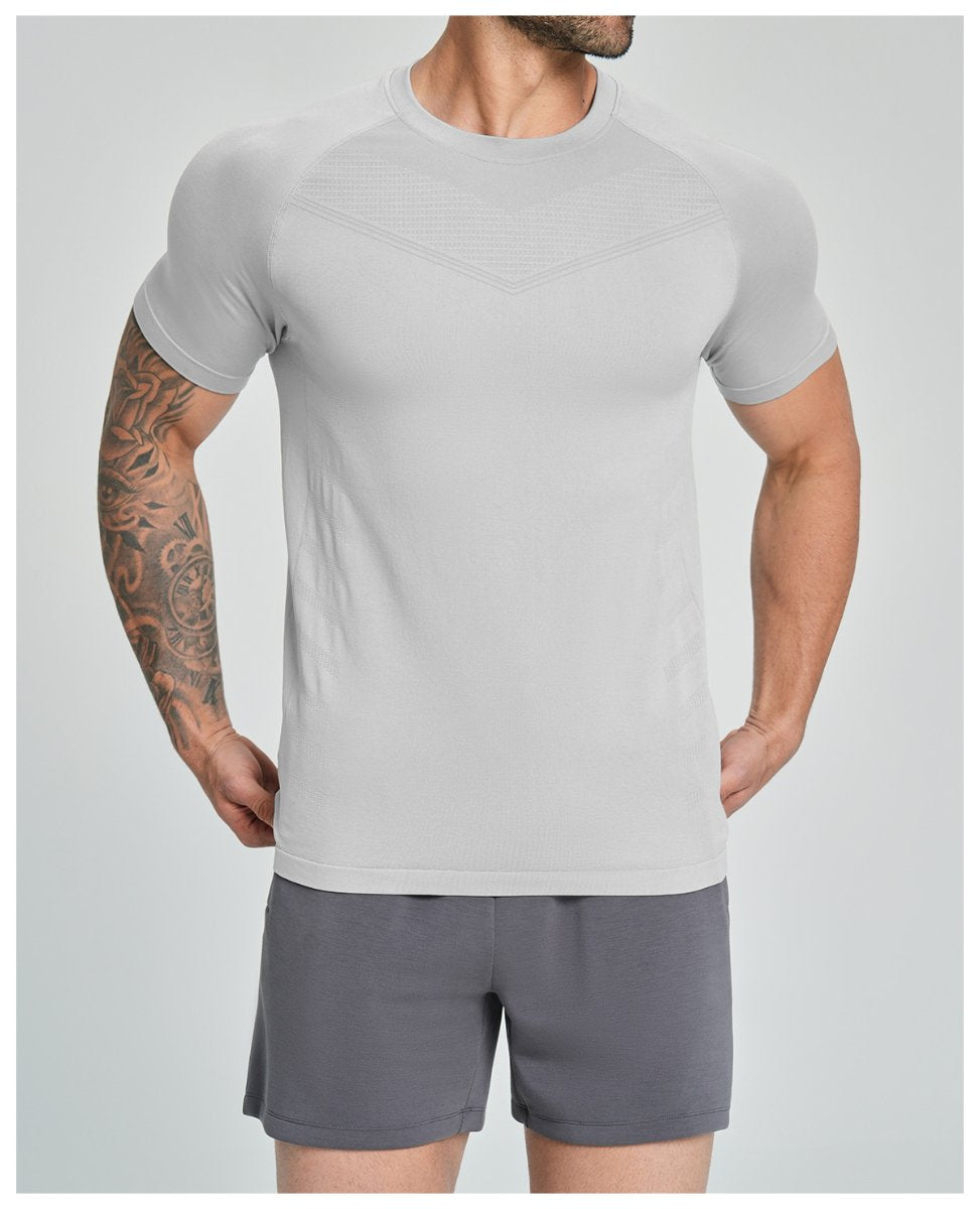 Mens Sports Running 90%nylon 10%spandex Tshirt DD-EDX1119 print logo 34