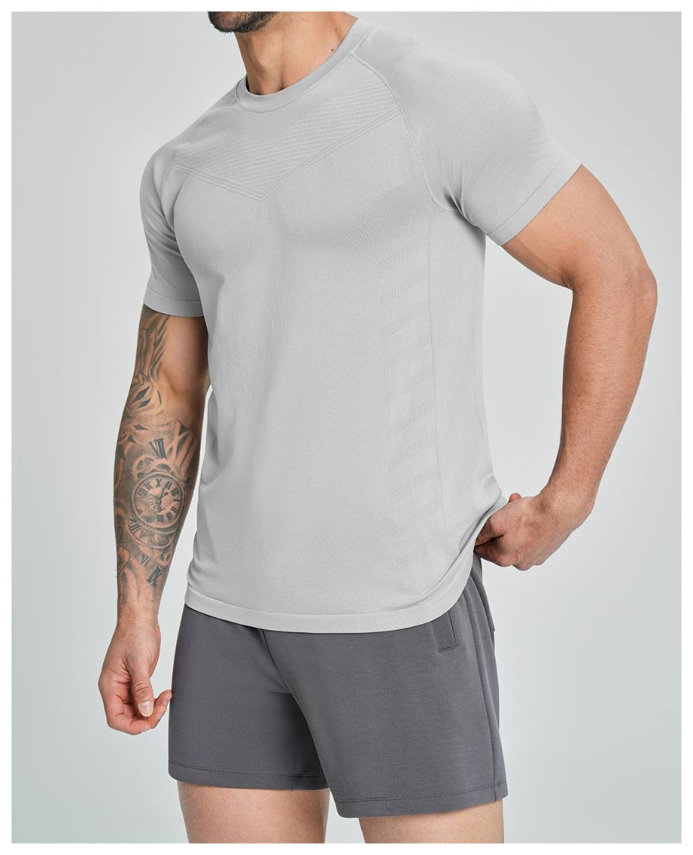 Mens Sports Running 90%nylon 10%spandex Tshirt DD-EDX1119 print logo 35