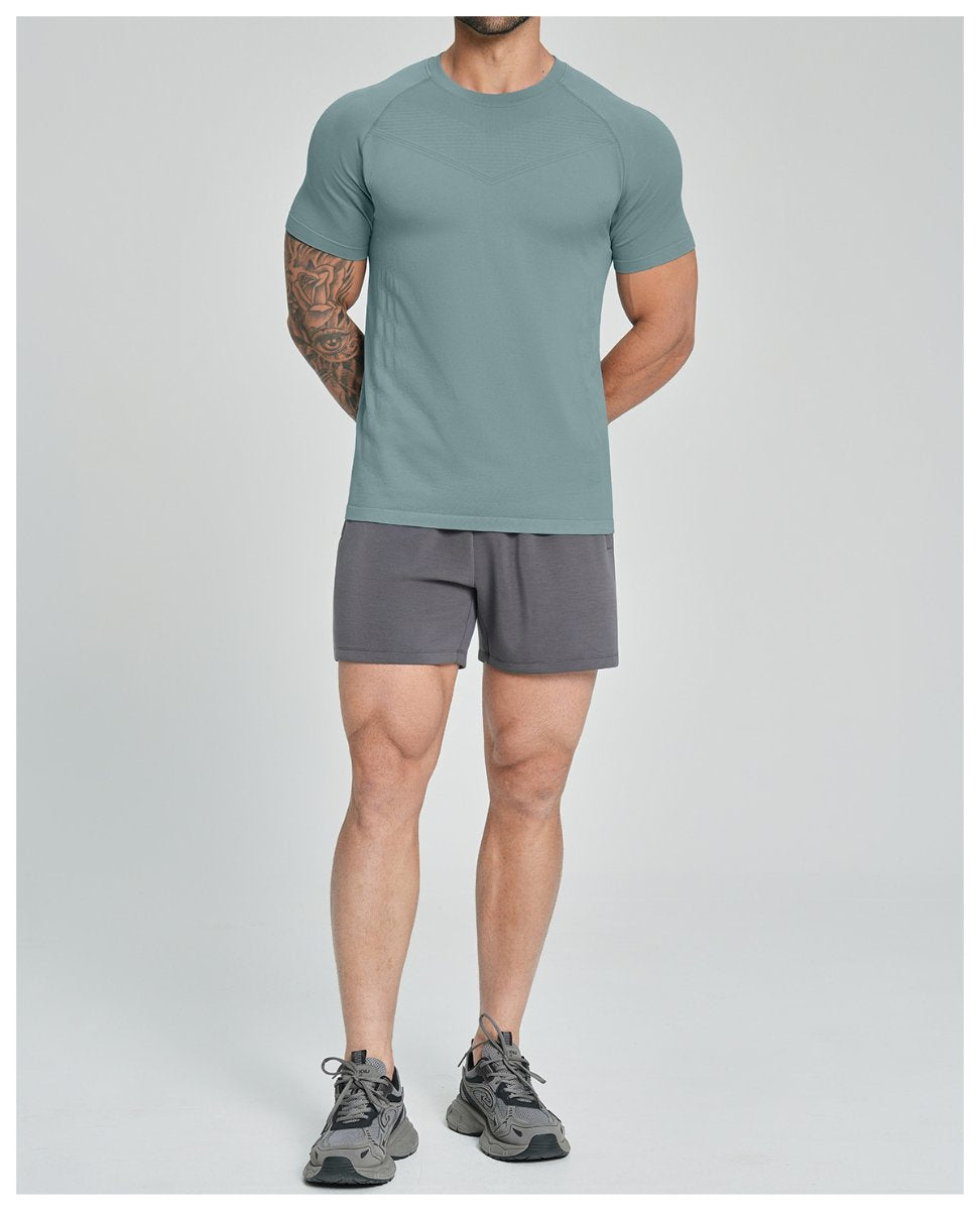 Mens Sports Running 90%nylon 10%spandex Tshirt DD-EDX1119 print logo 38