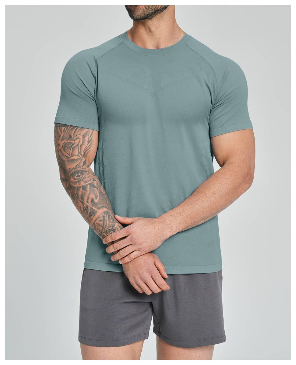 Mens Sports Running 90%nylon 10%spandex Tshirt DD-EDX1119 print logo 40